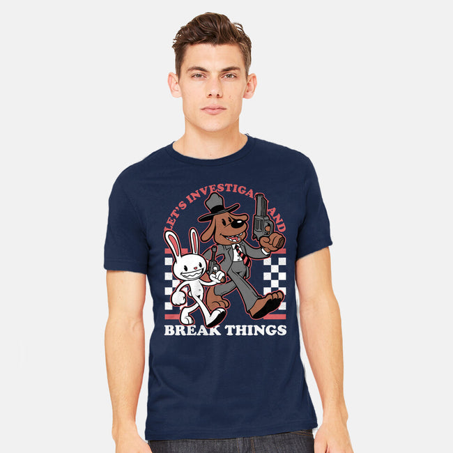 Game Mascot Private Investigators-Mens-Heavyweight-Tee-Studio Mootant