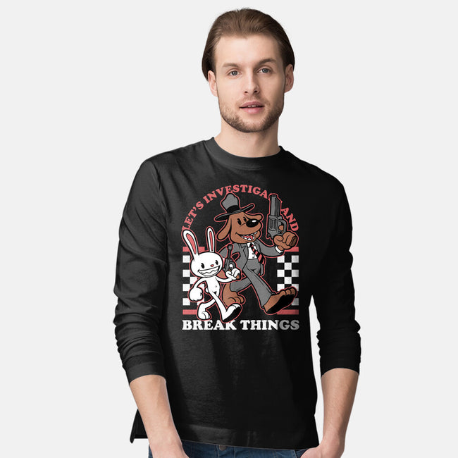 Game Mascot Private Investigators-Mens-Long Sleeved-Tee-Studio Mootant