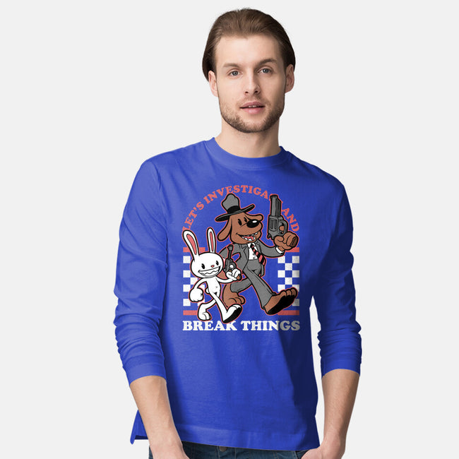 Game Mascot Private Investigators-Mens-Long Sleeved-Tee-Studio Mootant