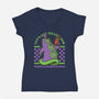 World Domination Ready-Womens-V-Neck-Tee-Studio Mootant