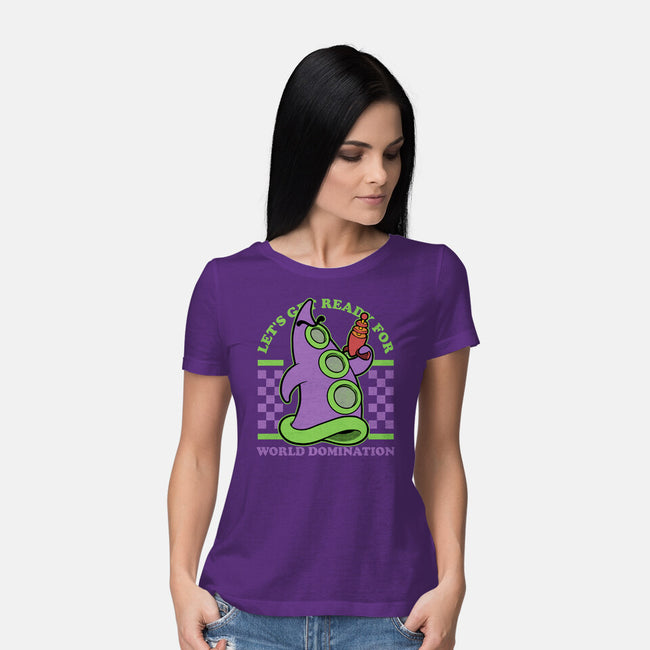 World Domination Ready-Womens-Basic-Tee-Studio Mootant