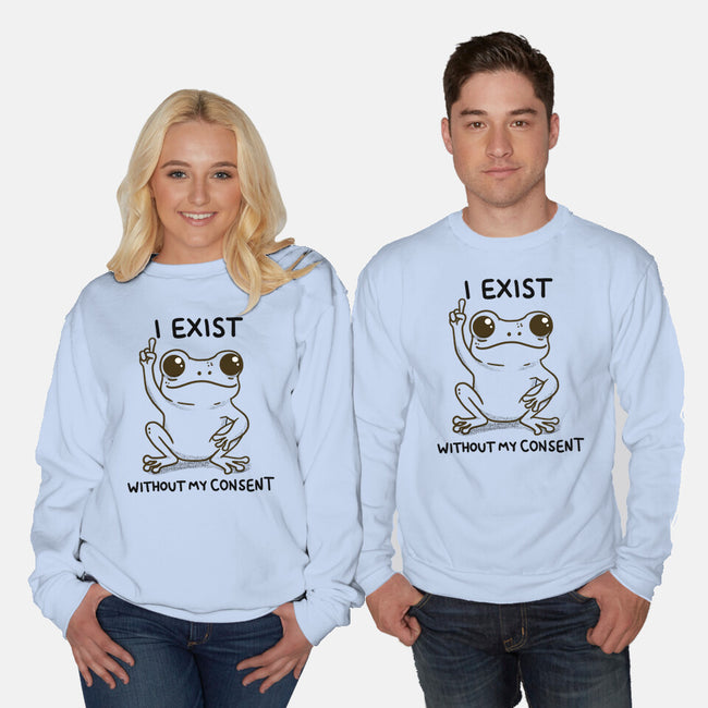I Exist-Unisex-Crew Neck-Sweatshirt-MaxoArt