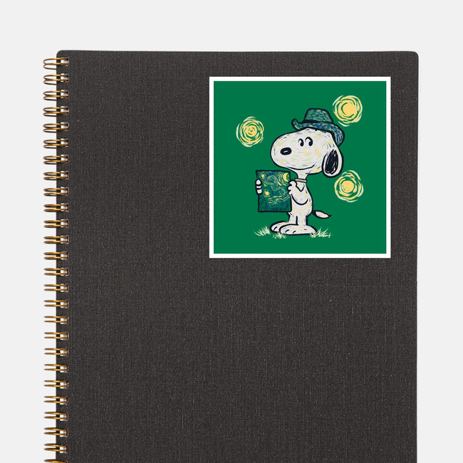 Snoopy Gogh-None-Glossy-Sticker-Claudia