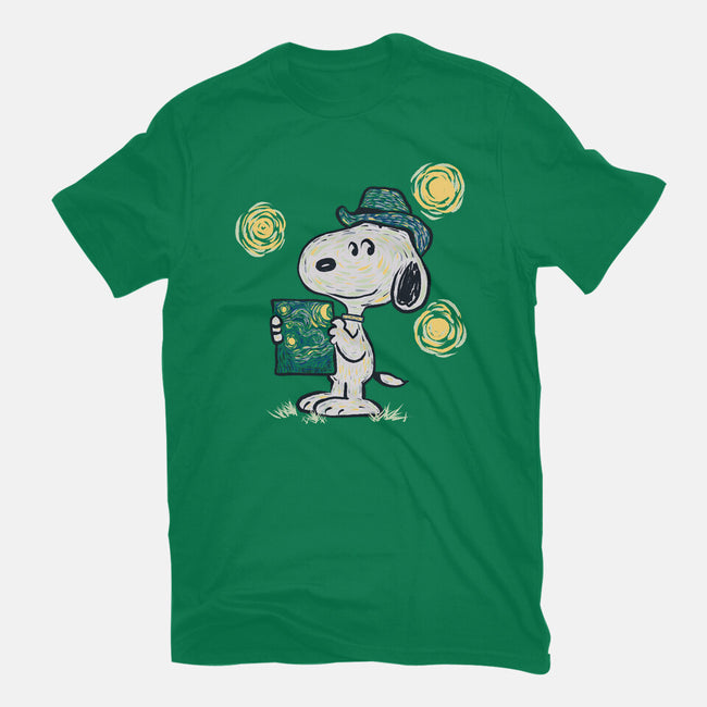 Snoopy Gogh-Mens-Heavyweight-Tee-Claudia