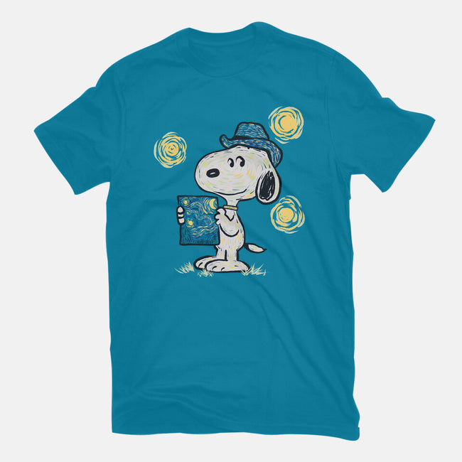 Snoopy Gogh-Mens-Heavyweight-Tee-Claudia