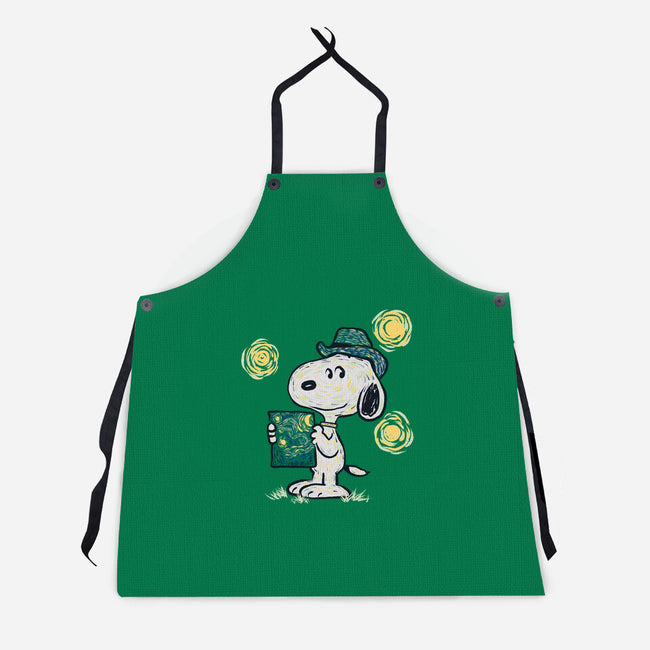 Snoopy Gogh-Unisex-Kitchen-Apron-Claudia