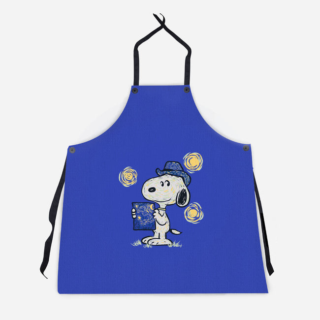 Snoopy Gogh-Unisex-Kitchen-Apron-Claudia