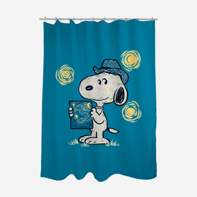 Snoopy Gogh-None-Polyester-Shower Curtain-Claudia