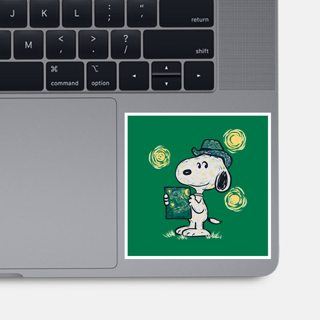 Snoopy Gogh-None-Glossy-Sticker-Claudia