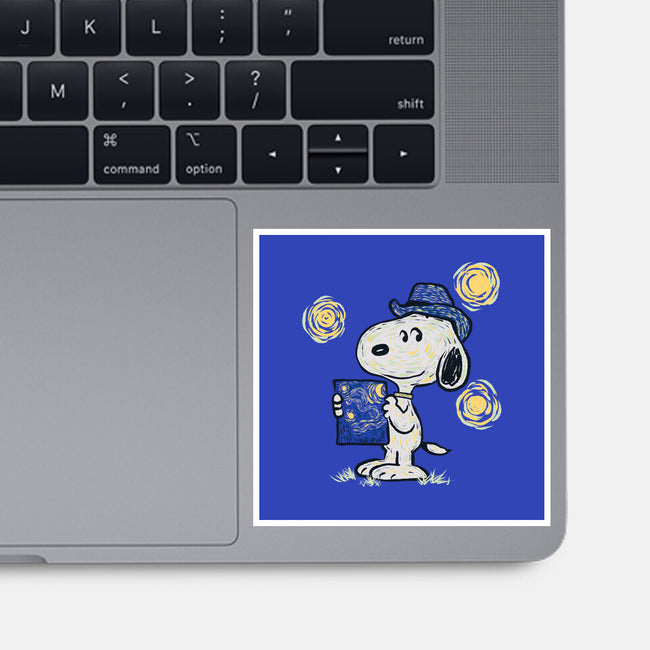 Snoopy Gogh-None-Glossy-Sticker-Claudia