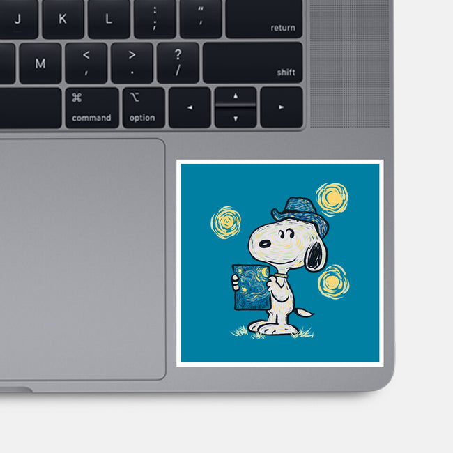 Snoopy Gogh-None-Glossy-Sticker-Claudia