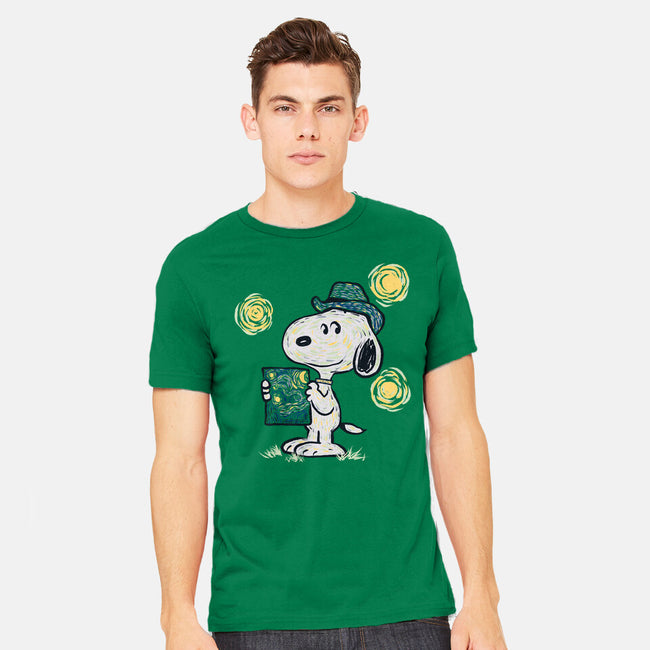 Snoopy Gogh-Mens-Heavyweight-Tee-Claudia