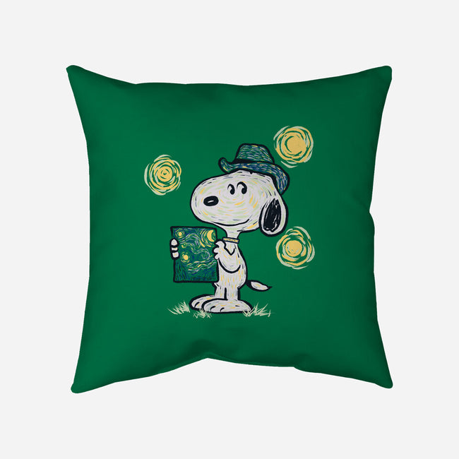 Snoopy Gogh-None-Removable Cover w Insert-Throw Pillow-Claudia