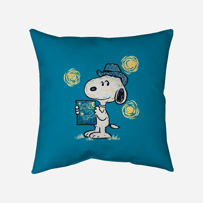 Snoopy Gogh-None-Removable Cover w Insert-Throw Pillow-Claudia