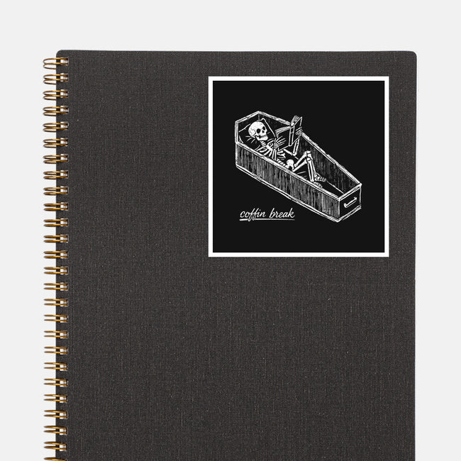 Coffin Break Skeleton-None-Glossy-Sticker-BridgeWalker