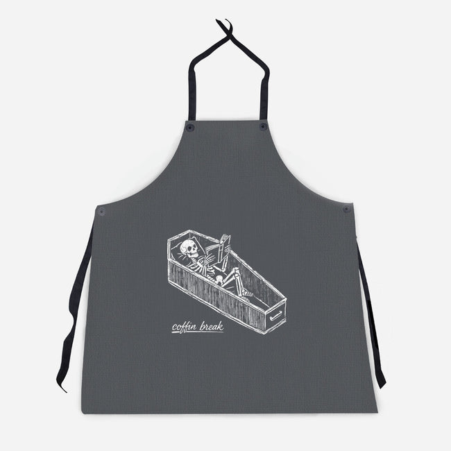 Coffin Break Skeleton-Unisex-Kitchen-Apron-BridgeWalker