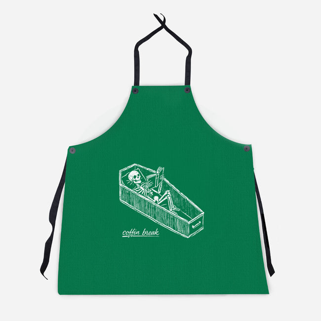 Coffin Break Skeleton-Unisex-Kitchen-Apron-BridgeWalker