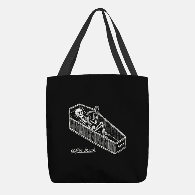 Coffin Break Skeleton-None-Basic Tote-Bag-BridgeWalker