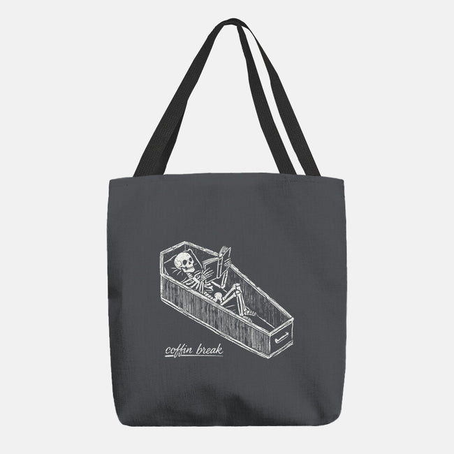 Coffin Break Skeleton-None-Basic Tote-Bag-BridgeWalker
