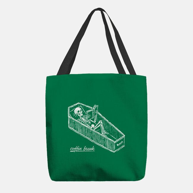 Coffin Break Skeleton-None-Basic Tote-Bag-BridgeWalker