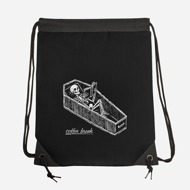 Coffin Break Skeleton-None-Drawstring-Bag-BridgeWalker