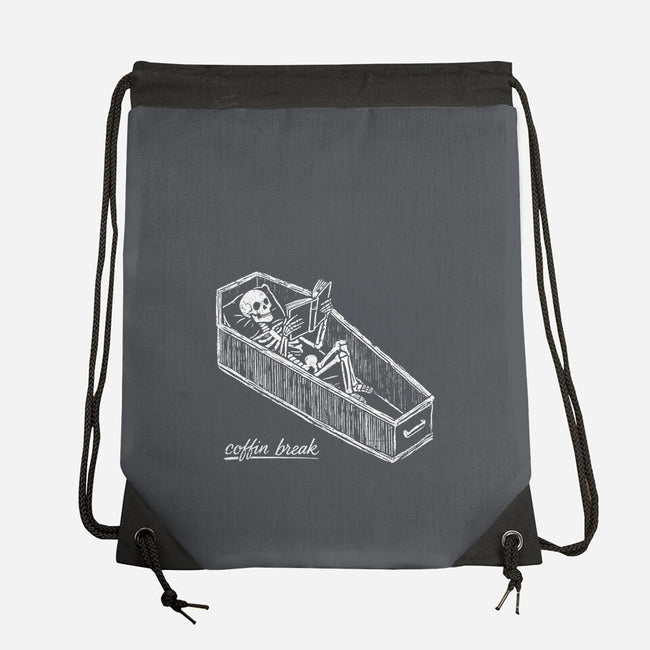 Coffin Break Skeleton-None-Drawstring-Bag-BridgeWalker