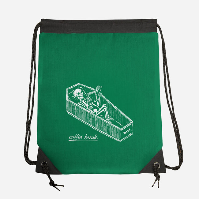 Coffin Break Skeleton-None-Drawstring-Bag-BridgeWalker