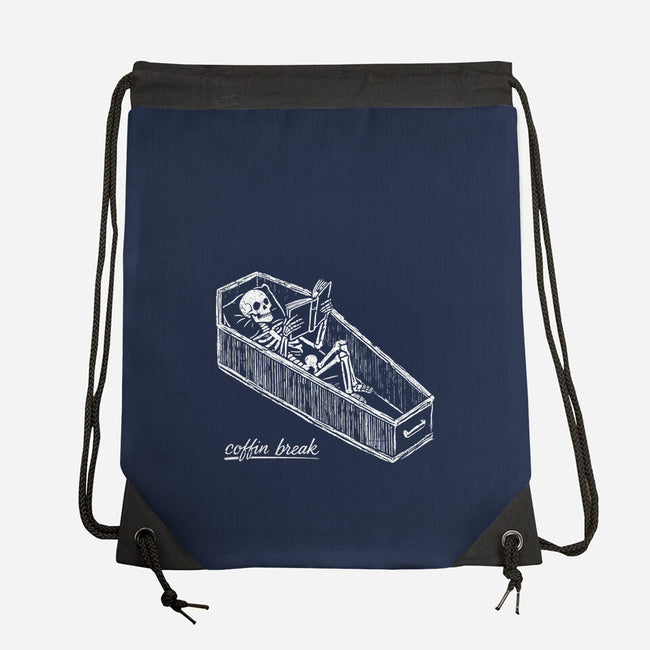 Coffin Break Skeleton-None-Drawstring-Bag-BridgeWalker