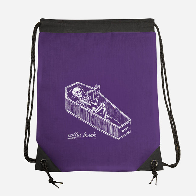 Coffin Break Skeleton-None-Drawstring-Bag-BridgeWalker