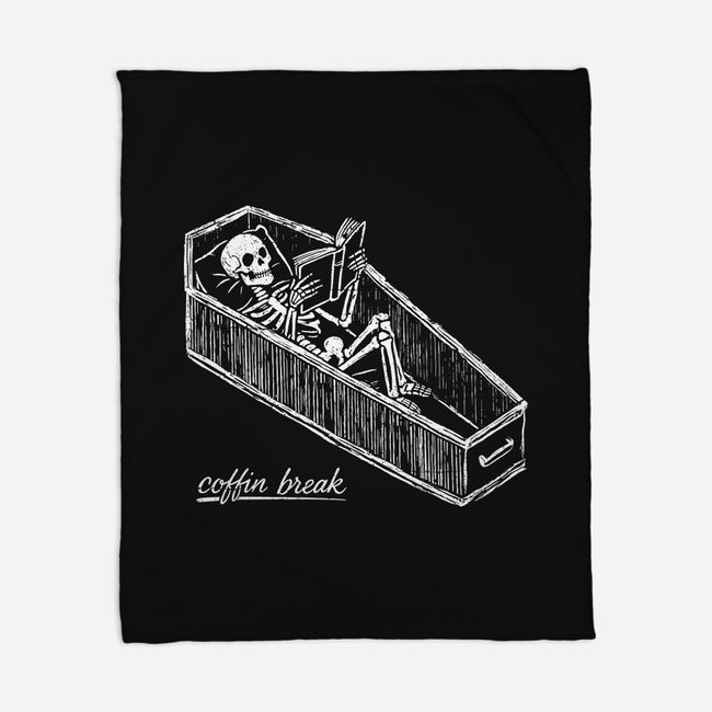 Coffin Break Skeleton-None-Fleece-Blanket-BridgeWalker