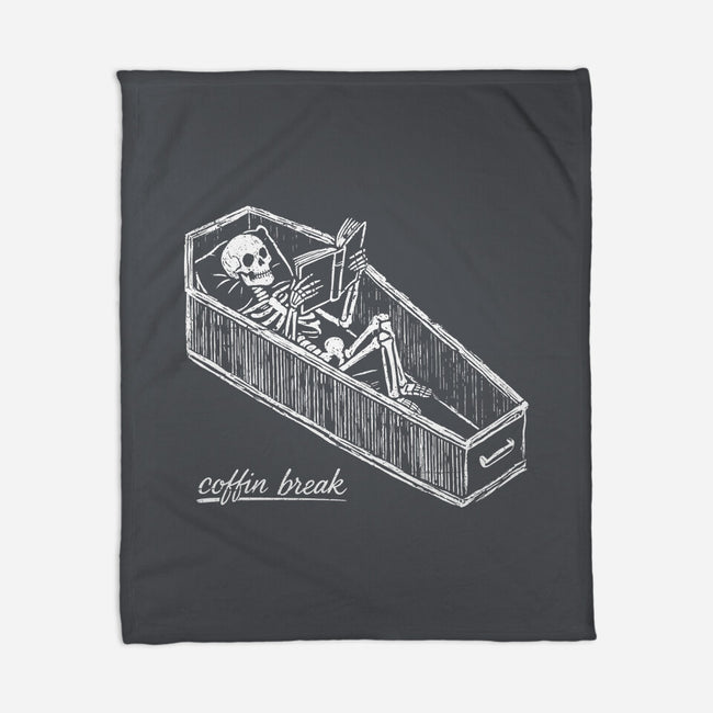 Coffin Break Skeleton-None-Fleece-Blanket-BridgeWalker