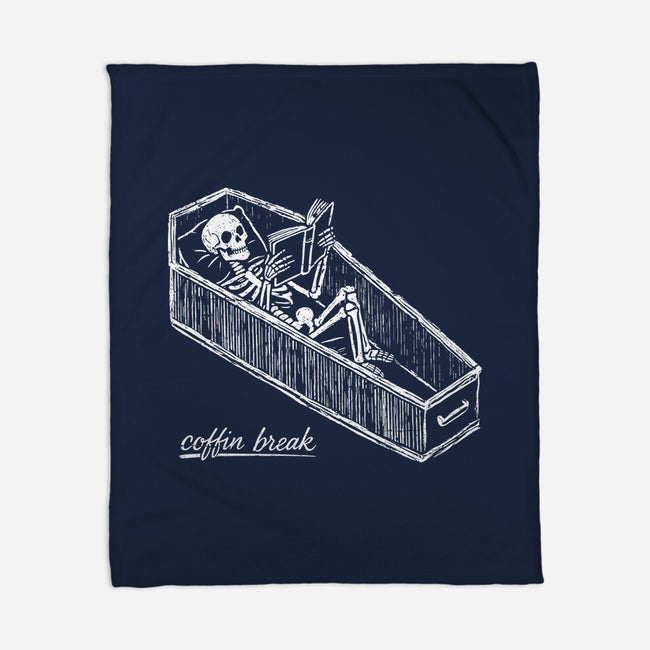 Coffin Break Skeleton-None-Fleece-Blanket-BridgeWalker