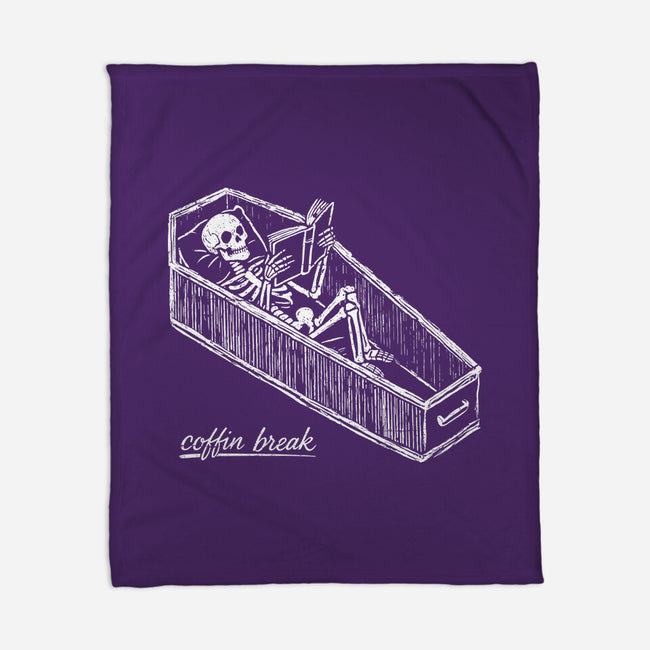 Coffin Break Skeleton-None-Fleece-Blanket-BridgeWalker
