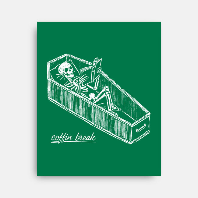 Coffin Break Skeleton-None-Stretched-Canvas-BridgeWalker