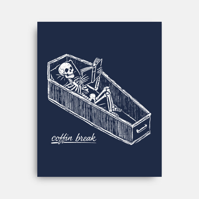 Coffin Break Skeleton-None-Stretched-Canvas-BridgeWalker