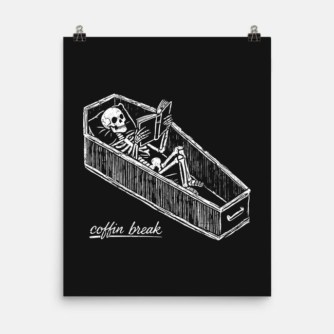 Coffin Break Skeleton-None-Matte-Poster-BridgeWalker