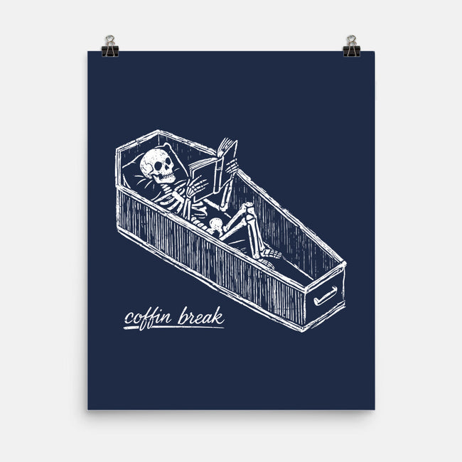 Coffin Break Skeleton-None-Matte-Poster-BridgeWalker