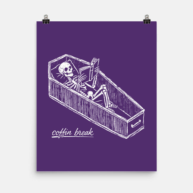 Coffin Break Skeleton-None-Matte-Poster-BridgeWalker