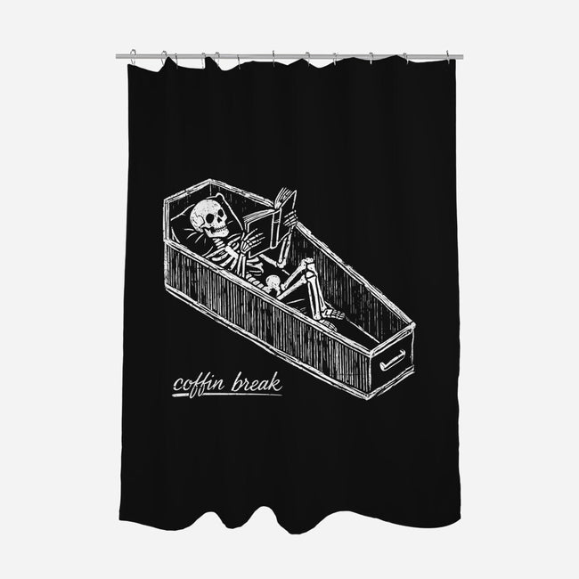 Coffin Break Skeleton-None-Polyester-Shower Curtain-BridgeWalker