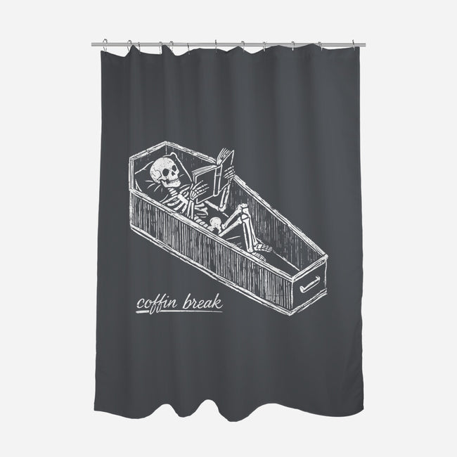 Coffin Break Skeleton-None-Polyester-Shower Curtain-BridgeWalker