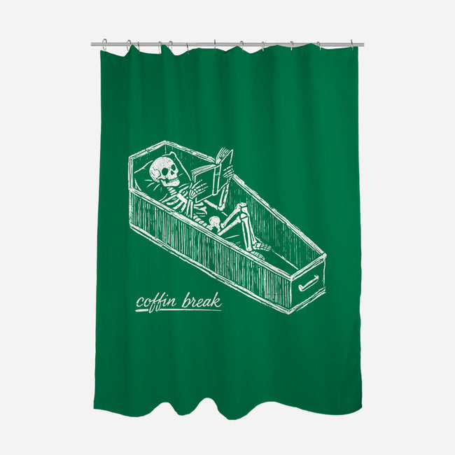 Coffin Break Skeleton-None-Polyester-Shower Curtain-BridgeWalker