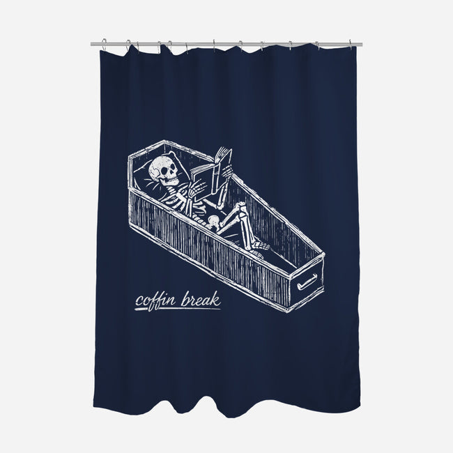 Coffin Break Skeleton-None-Polyester-Shower Curtain-BridgeWalker