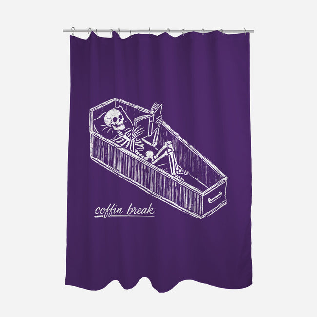 Coffin Break Skeleton-None-Polyester-Shower Curtain-BridgeWalker