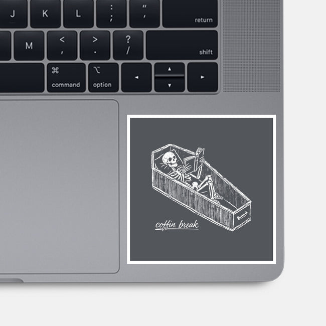 Coffin Break Skeleton-None-Glossy-Sticker-BridgeWalker