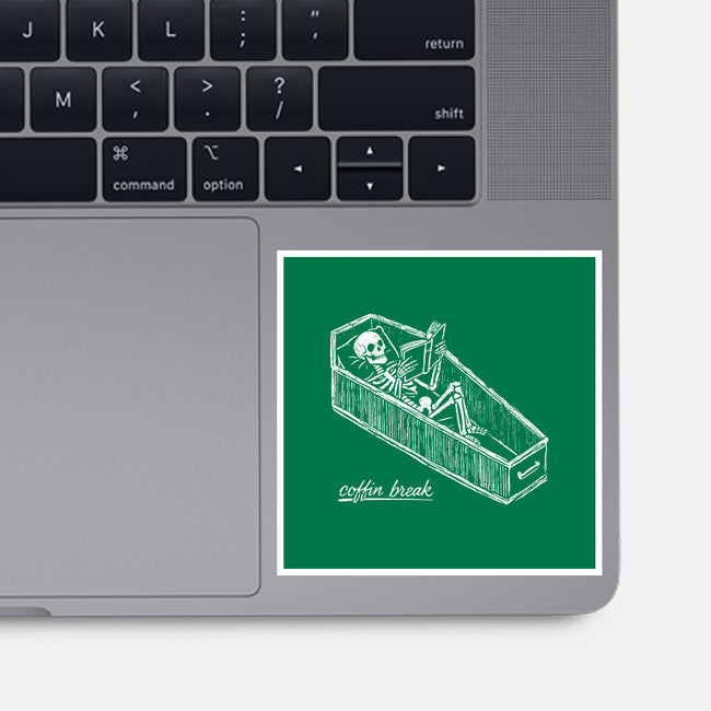 Coffin Break Skeleton-None-Glossy-Sticker-BridgeWalker