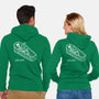 Coffin Break Skeleton-Unisex-Zip-Up-Sweatshirt-BridgeWalker