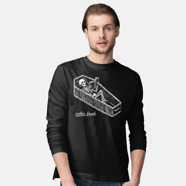 Coffin Break Skeleton-Mens-Long Sleeved-Tee-BridgeWalker
