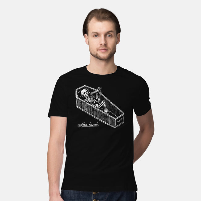 Coffin Break Skeleton-Mens-Premium-Tee-BridgeWalker