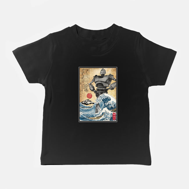 The Iron Giant In Japan Woodblock-Baby-Basic-Tee-DrMonekers