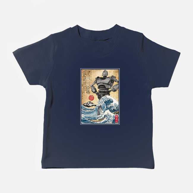 The Iron Giant In Japan Woodblock-Baby-Basic-Tee-DrMonekers